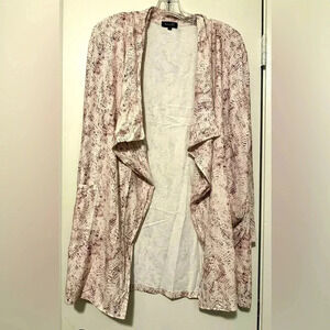 Amaryllis blush snake print light weight loose blazer size L